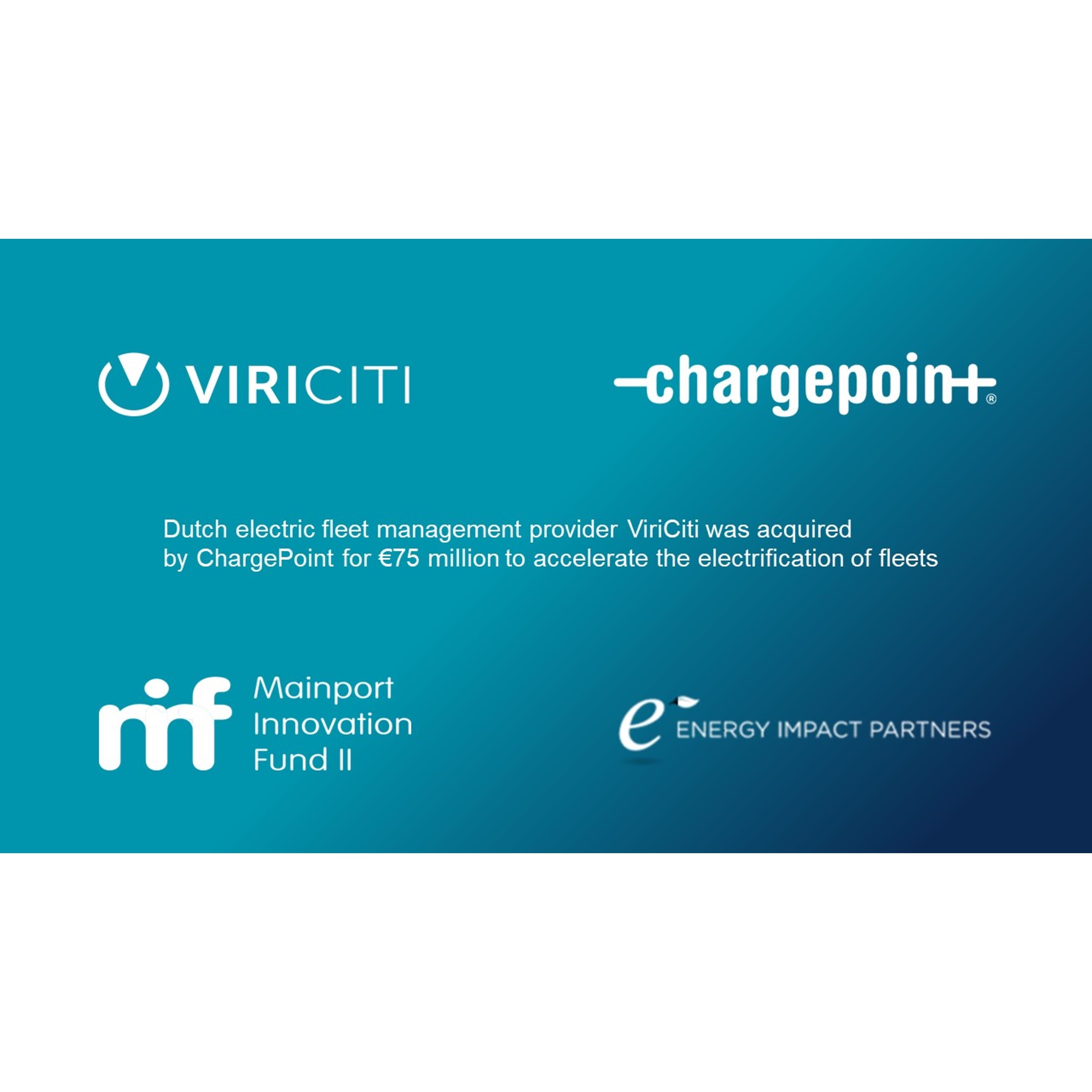 Dutch electric fleet management provider ViriCiti was acquired by ChargePoint to accelerate the electrification of fleets